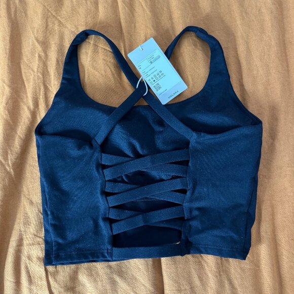 NWT Halara Crisscross Backless Cropped Yoga Tank Top size M - Picture 4 of 5